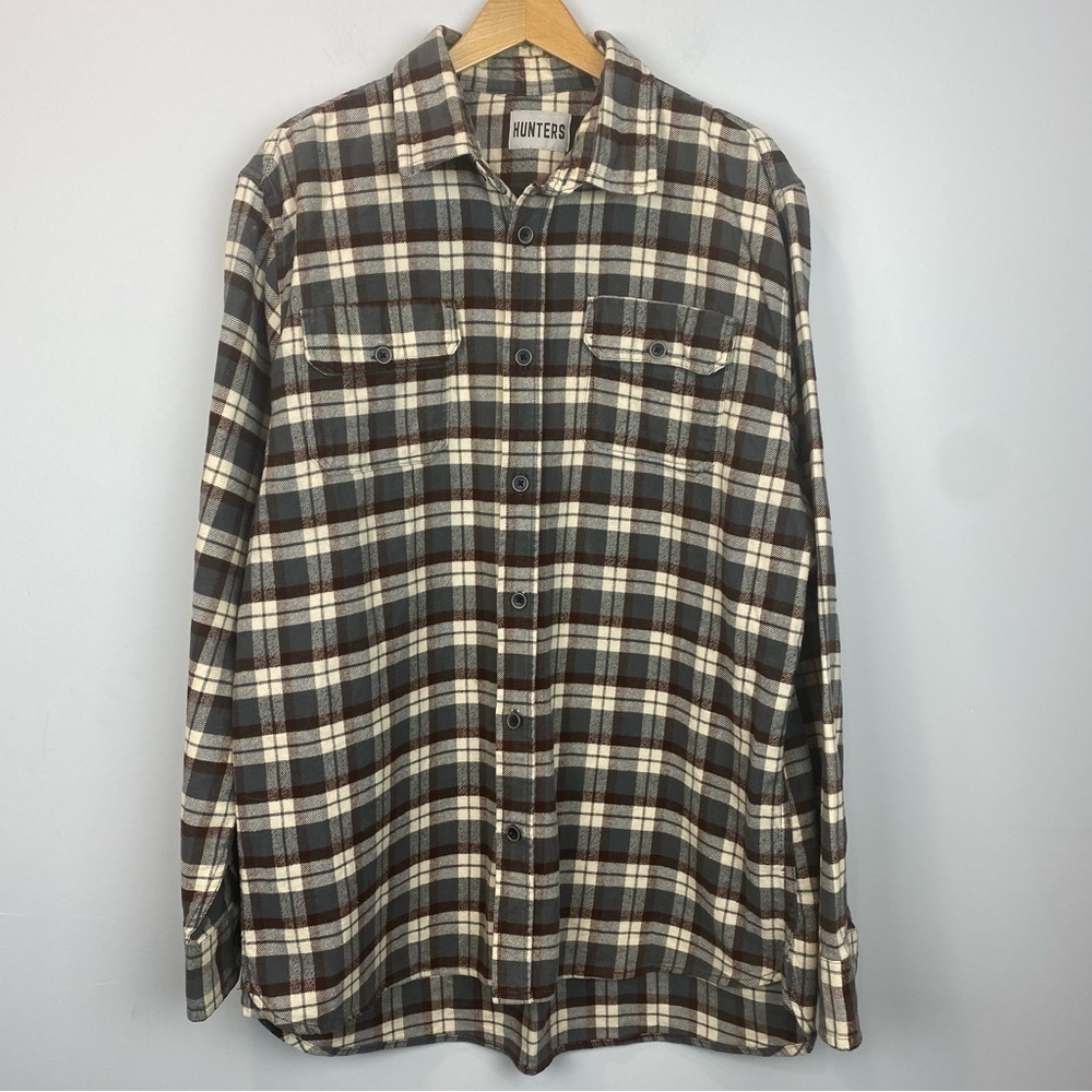 Hunters • heavyweight plaid flannel shirt